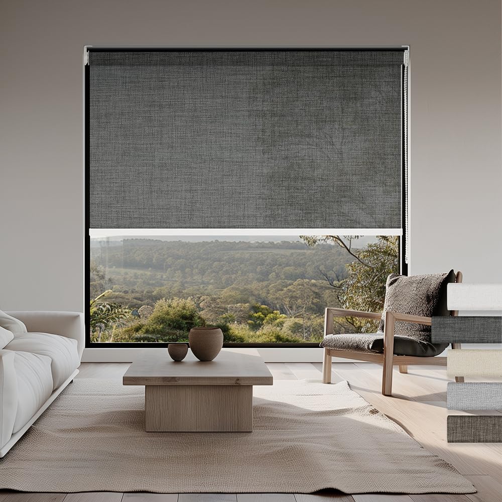 Amazon.com: Sulugood 3% Openness Light Filtering Roller Shades for